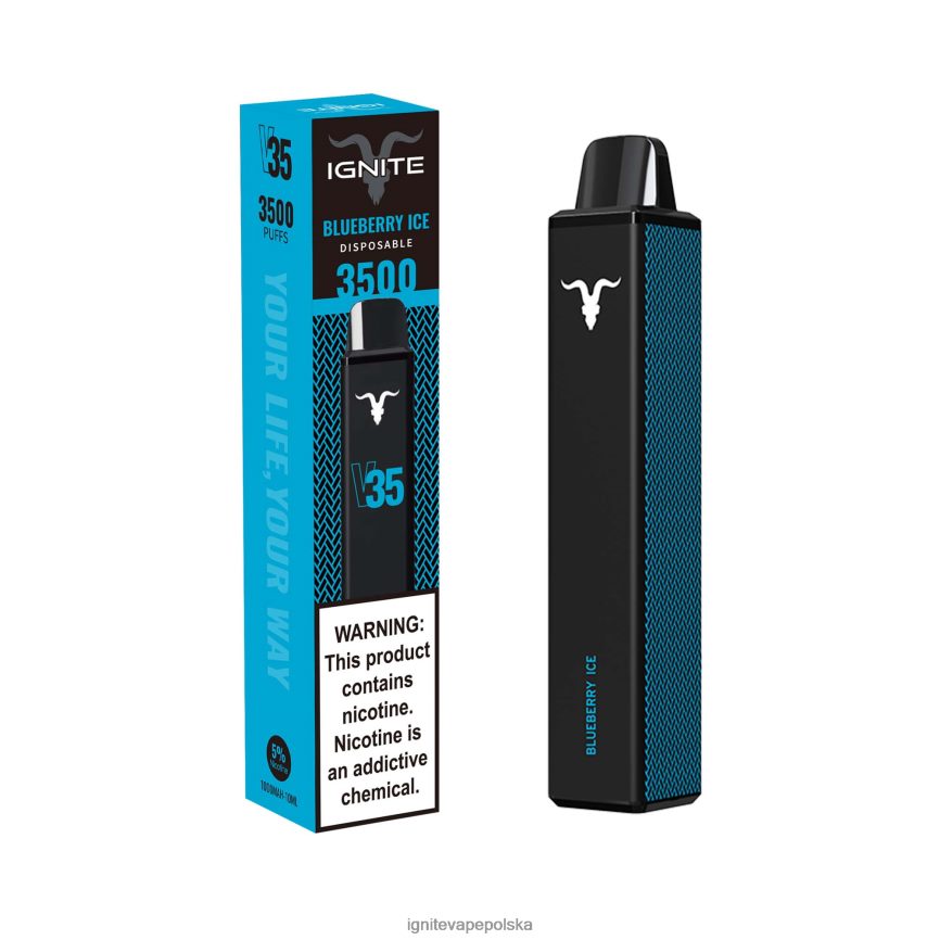 Ignite Vape Flavours | IGNITE V35 długopis do waporyzacji lód jagodowy 0648NZ130